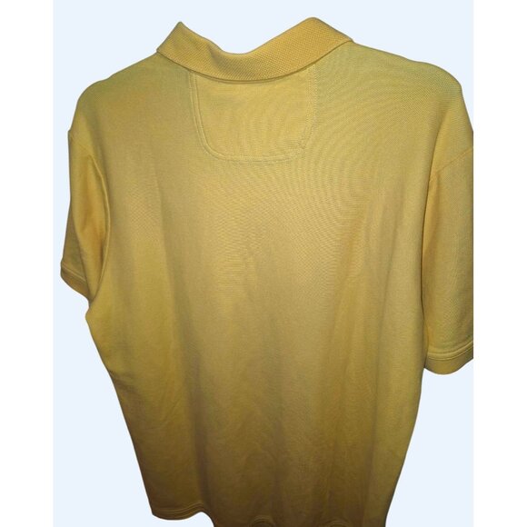 Tommy Bahama Yellow Polo Shirt M 100% Cotton Embroidered Logo - Picture 6 of 7